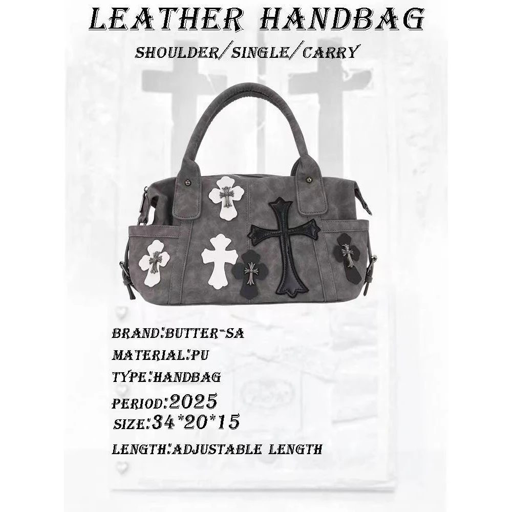 y2k【小众设计款】机车风单肩斜包手提包时尚百搭5520