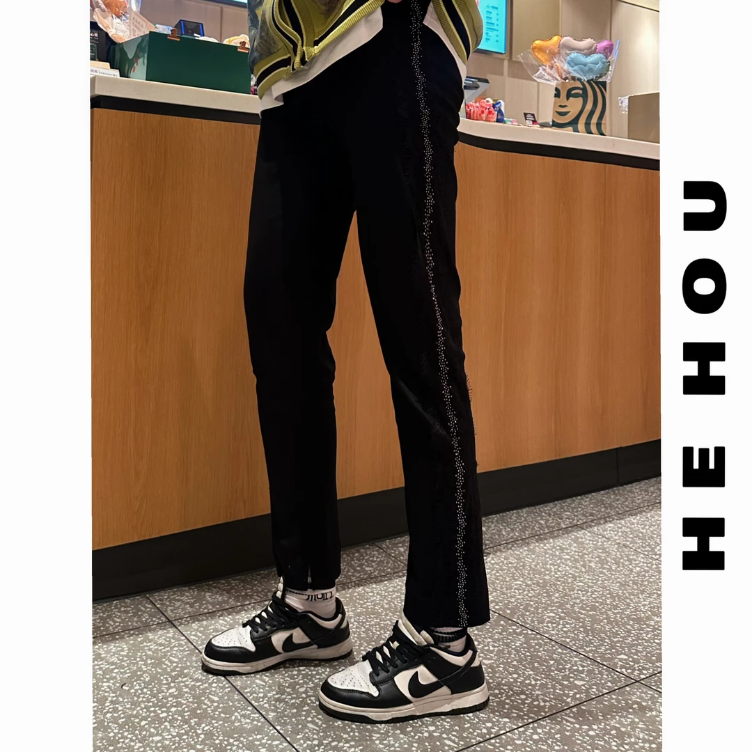 503378 和后大码 春夏休闲百搭宽松潮流夏季弹力卫裤休闲裤