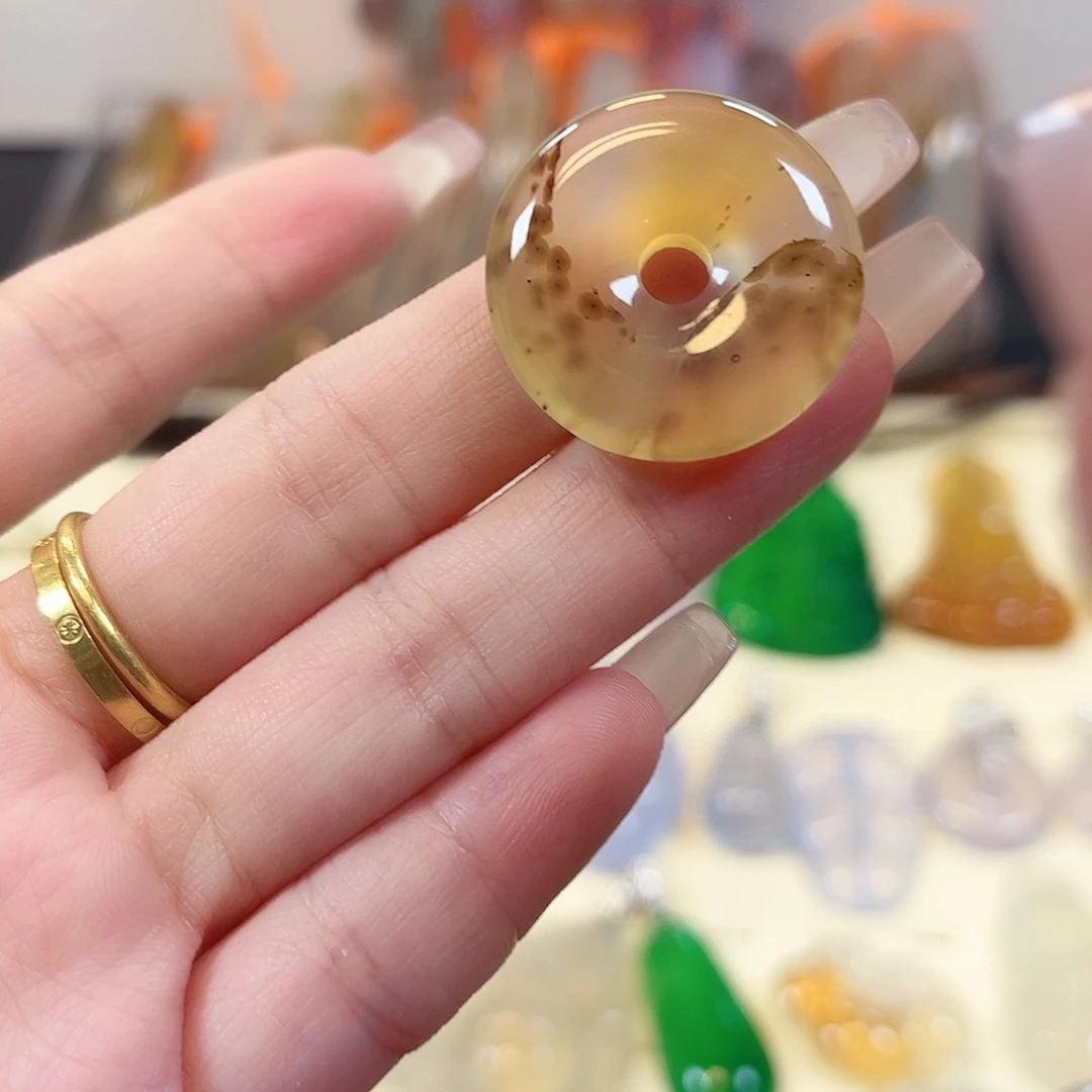 玛瑙/玉髓银S925镶嵌颈饰