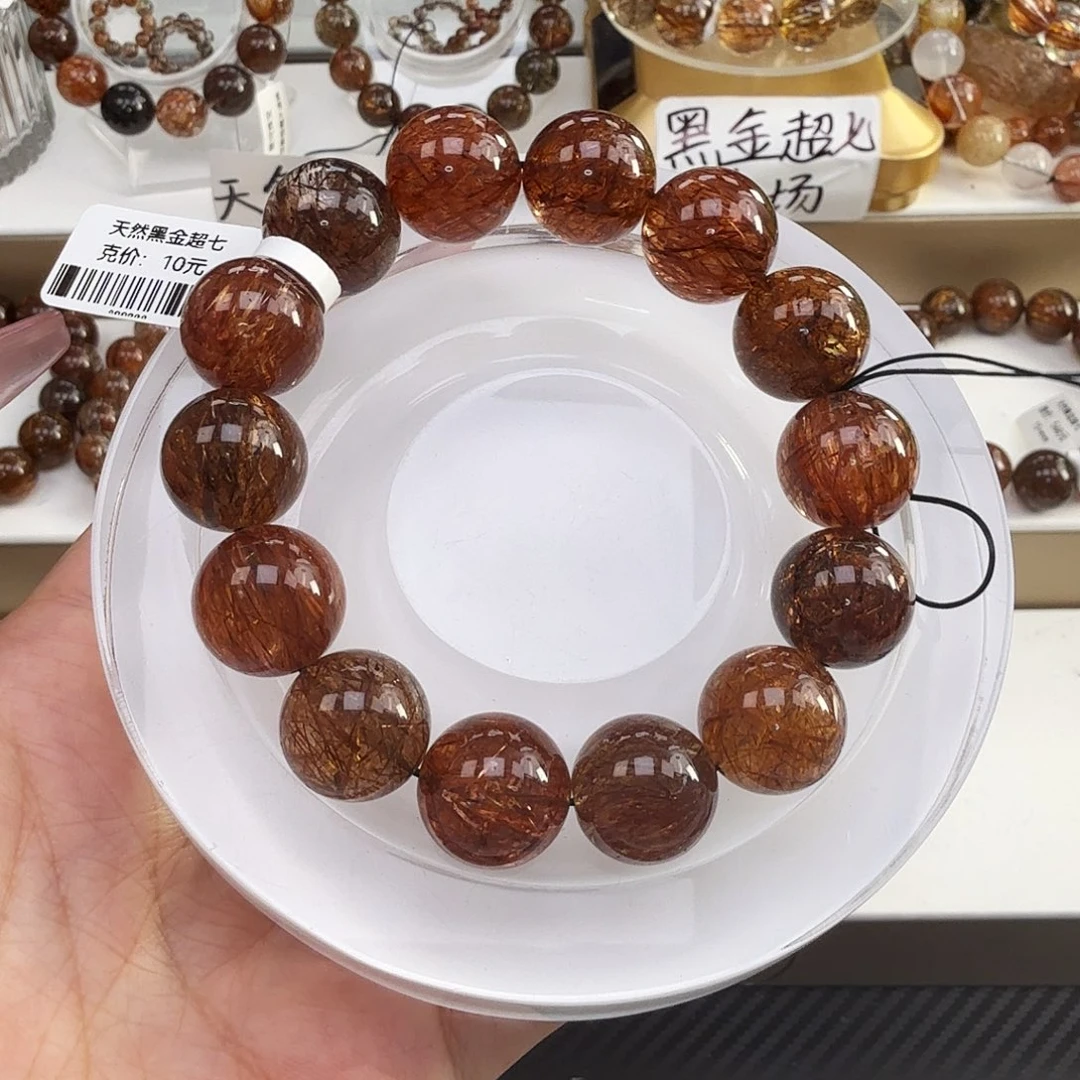 水晶手链未镶嵌黑金超七多样性发其一15