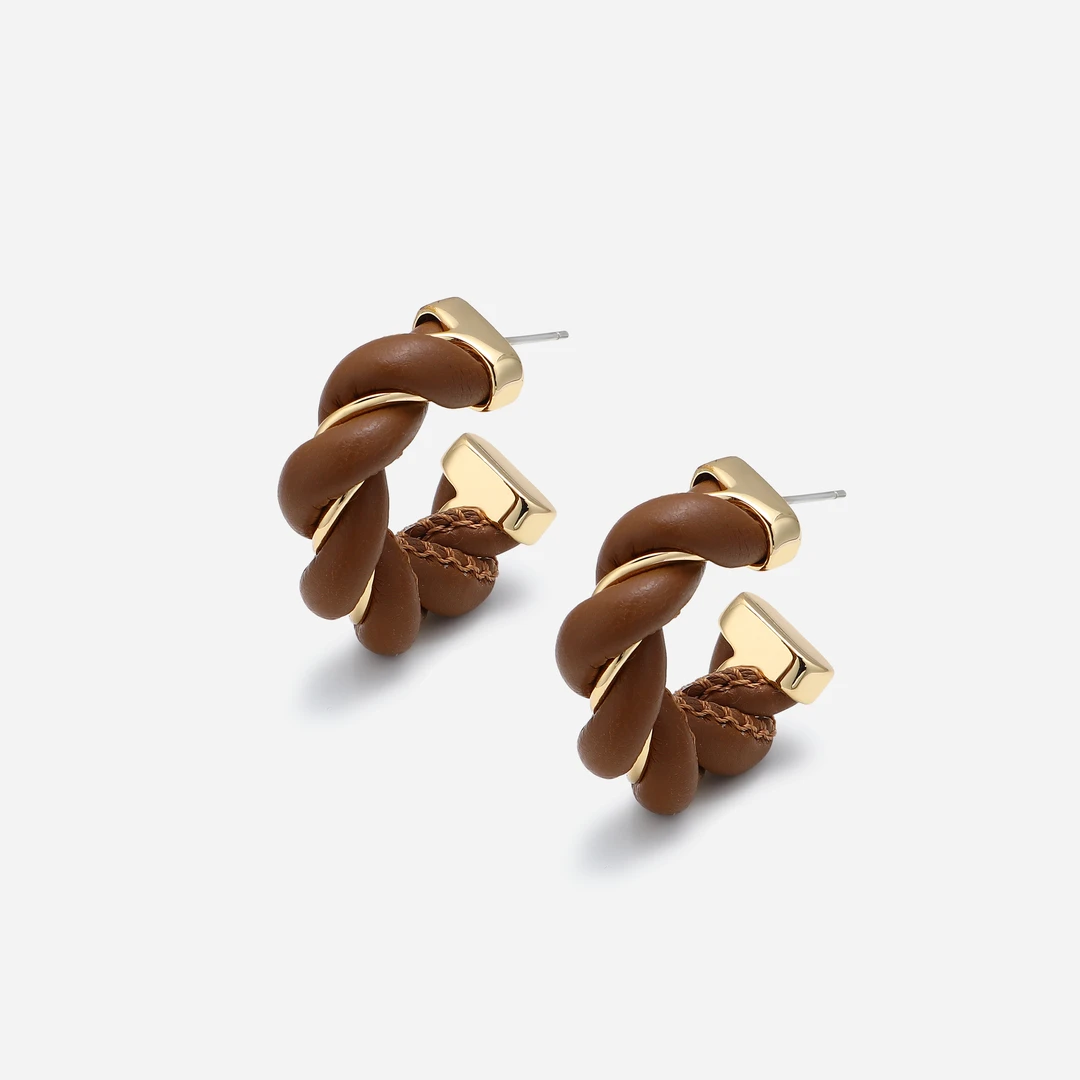 Tender Jinger 铜合金耳饰 ｜线下专供复古美拉德系列C圈耳饰气质