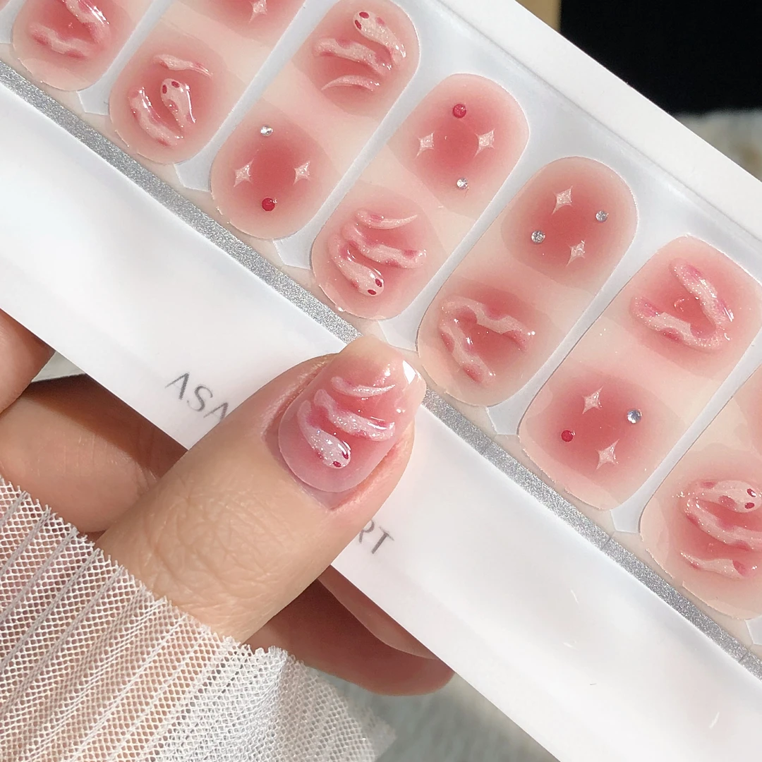 【新年灵蛇】指甲贴软款手脚贴片穿戴美甲成品防水美甲贴纸甲油膜