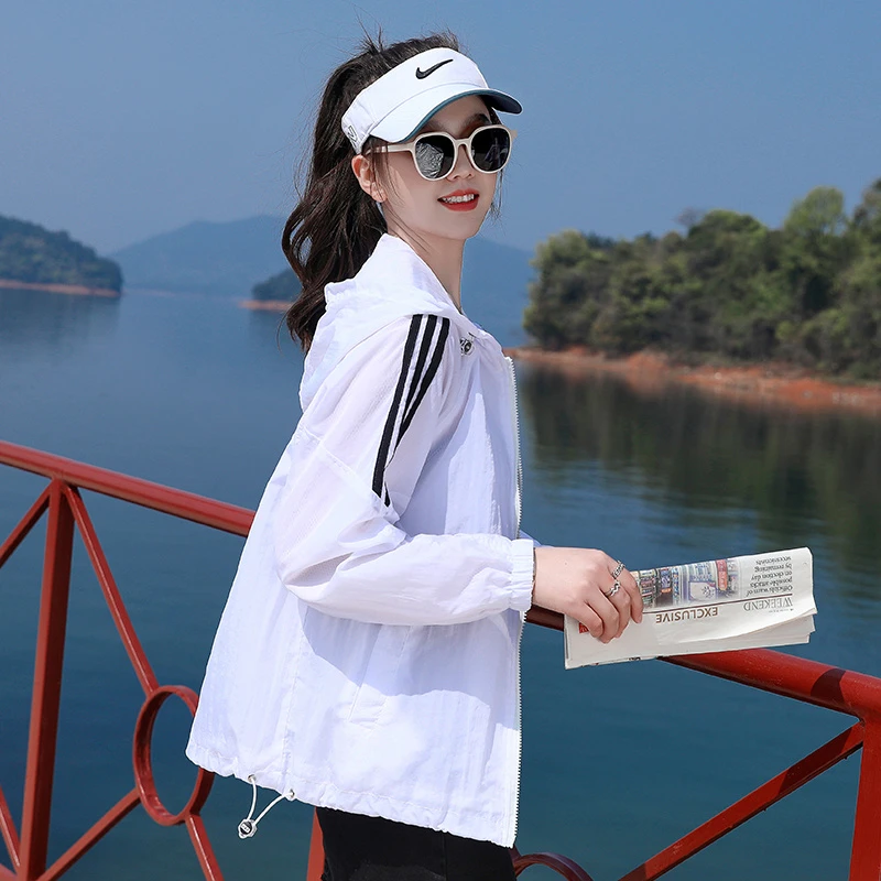 2025新款防晒衣女百搭宽松轻薄透气防紫外线夏季百搭防晒服防晒衫