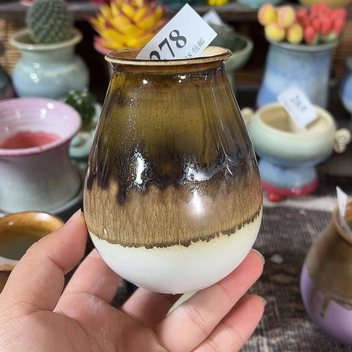 口4高10 手工花盆满30包邮