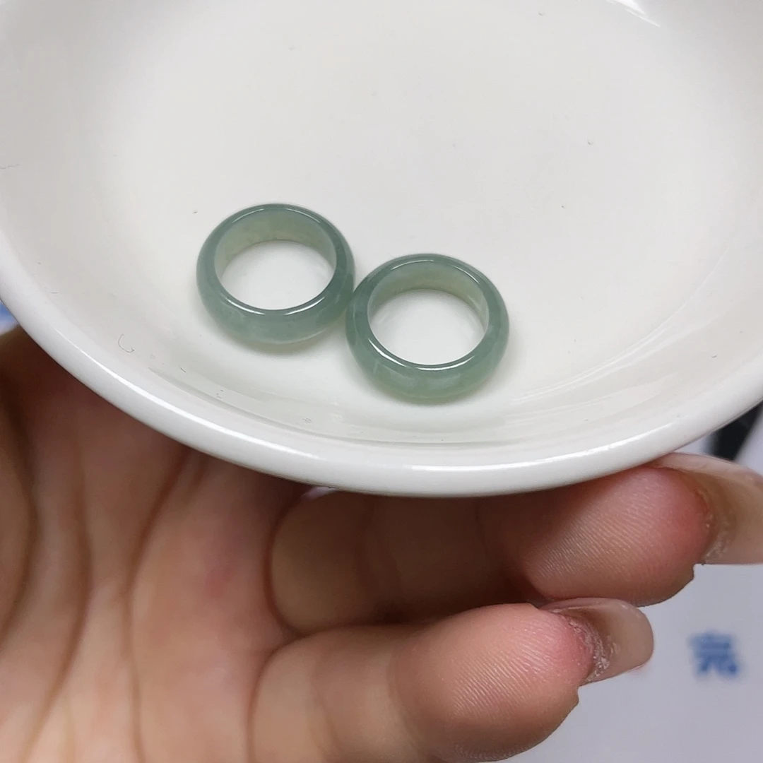 翡翠散珠翡翠跑环2颗