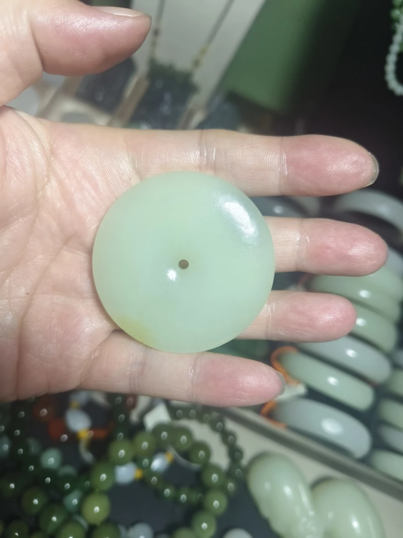 和田玉平安牌吊坠挂件