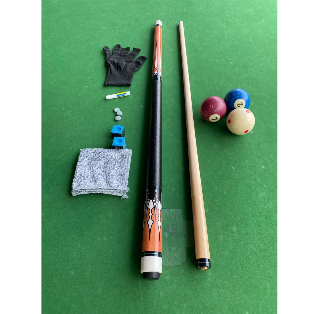 高端球房枫木台球杆大头黑八桌球杆中式八球美式九球杆台球16彩