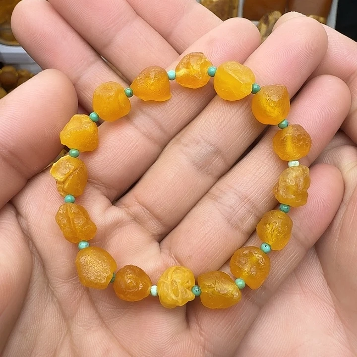 蜜蜡未镶嵌裸石天然蜜蜡手串