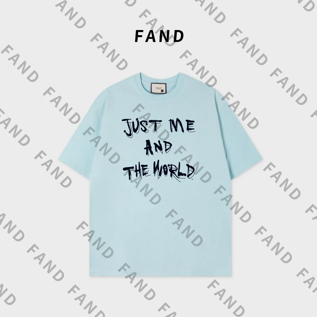 FAND品牌【MR.CY】2025新品夏季情侣装潮牌印花宽松圆领短袖T恤