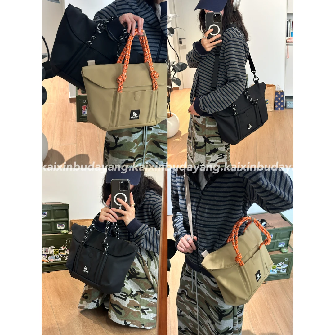 【开心不打烊】休闲廓形托特包大容量小众设计手提单肩斜挎包