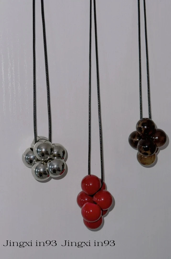 非金属棉绳项链 Jing Xi【小葡萄挂件】时尚气质百搭简约复古挂链