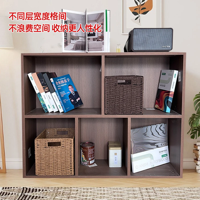 实木落地儿童书柜简约家用客厅多层小书架简易置物架学生收纳储物