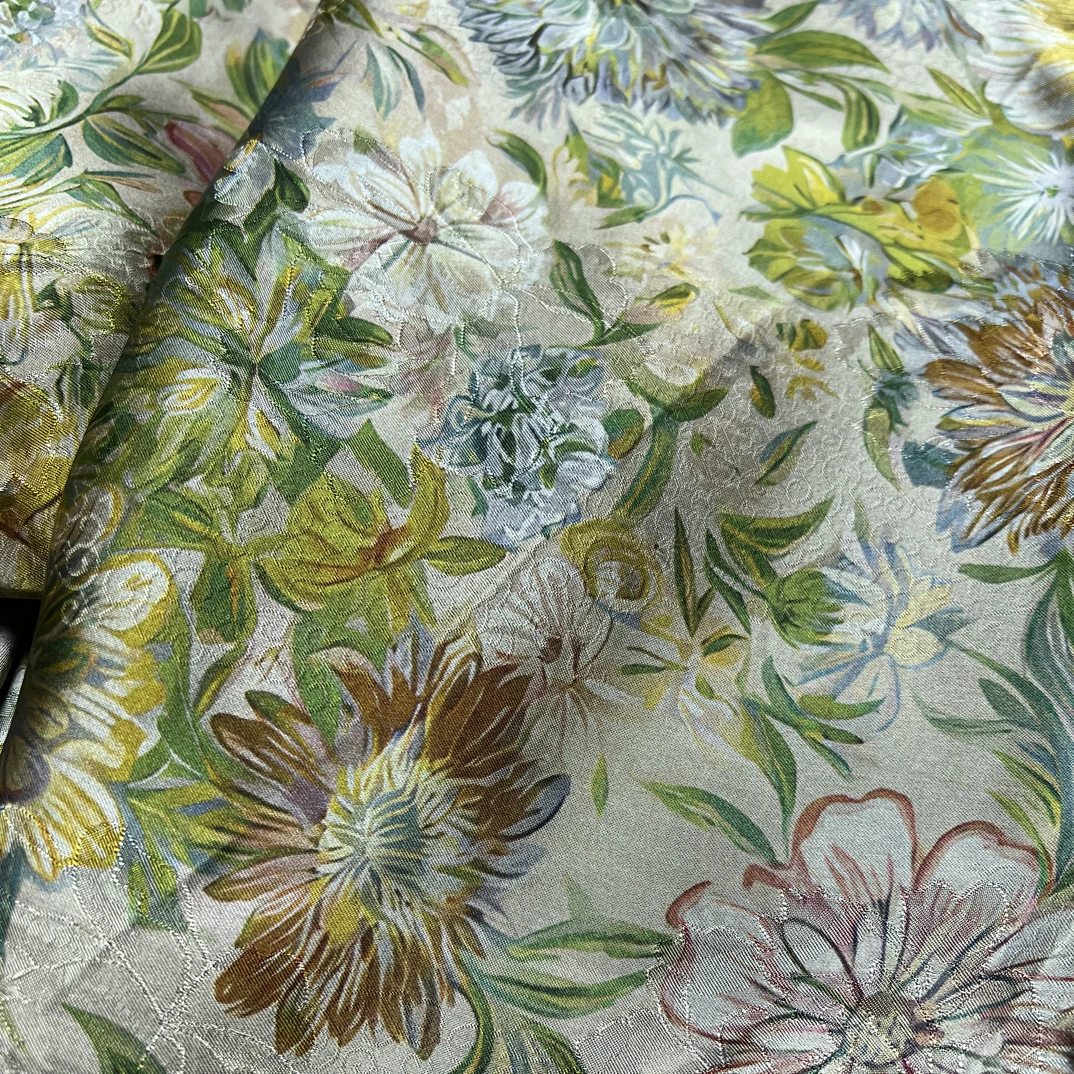 花海新中式风格香云纱服装面料