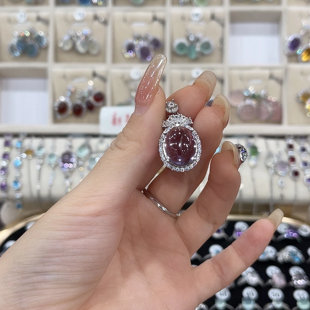 草****蛇纹石玉银S925镶嵌戒指