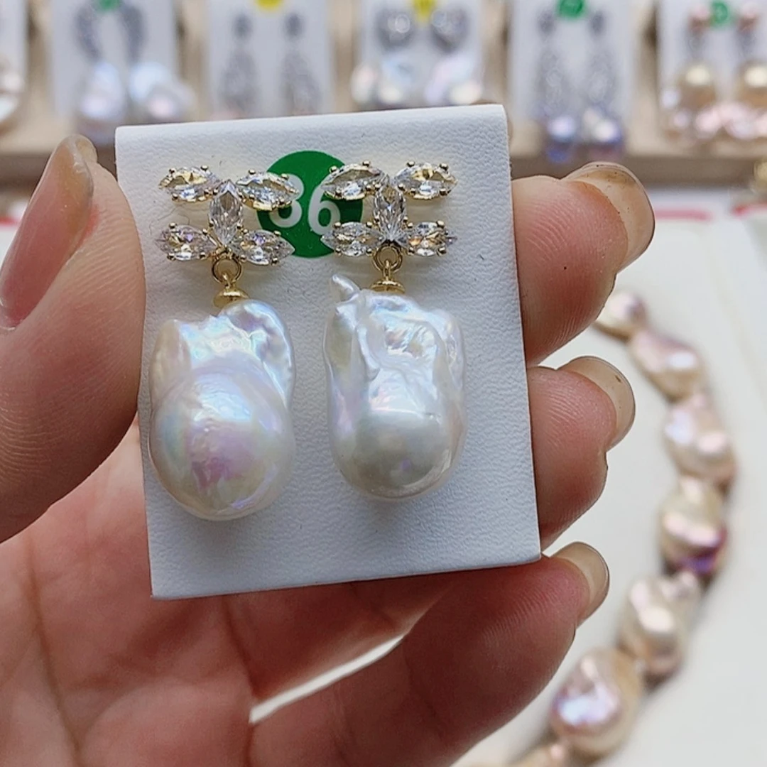 【闪购商品】淡水珍珠耳饰银S925镶嵌