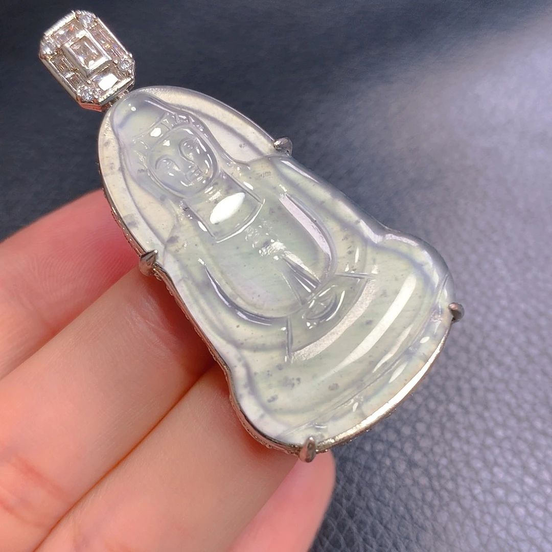 翡翠未镶嵌吊坠(不含链)素衣