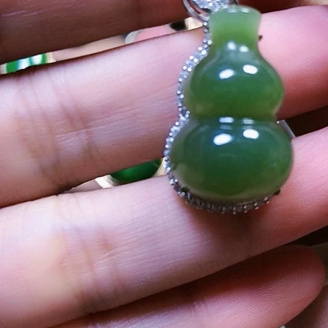 银S925镶嵌戒指和田玉