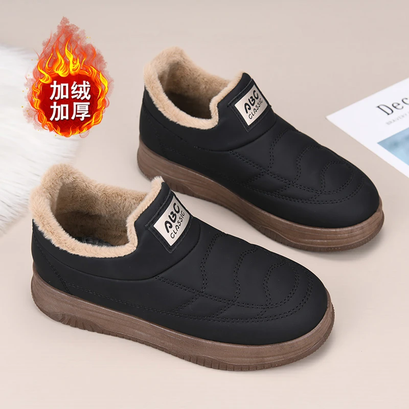 老北京布鞋女2025冬季新款防寒防水大棉鞋加绒加厚保暖舒适妈妈鞋