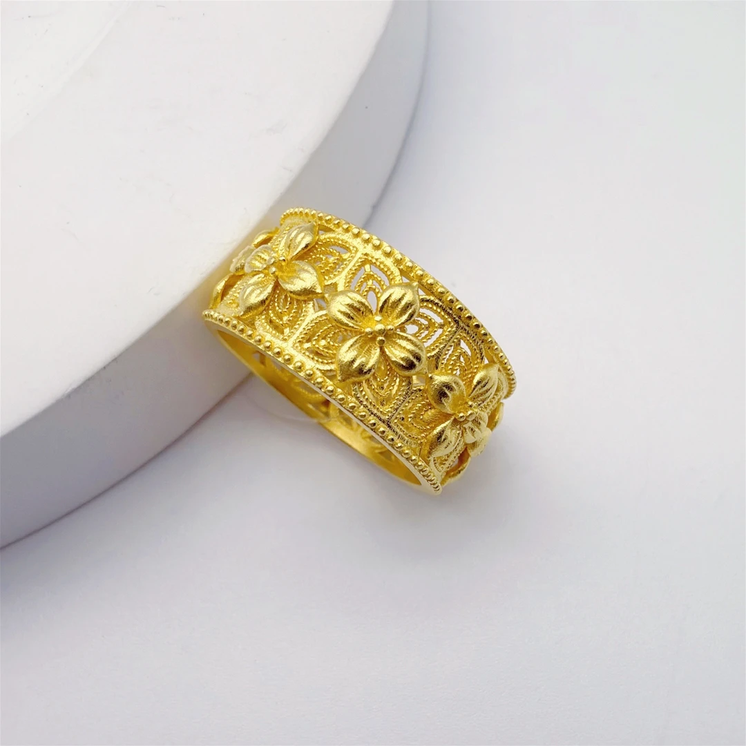 足金999 花丝戒指（确认圈口再拍）