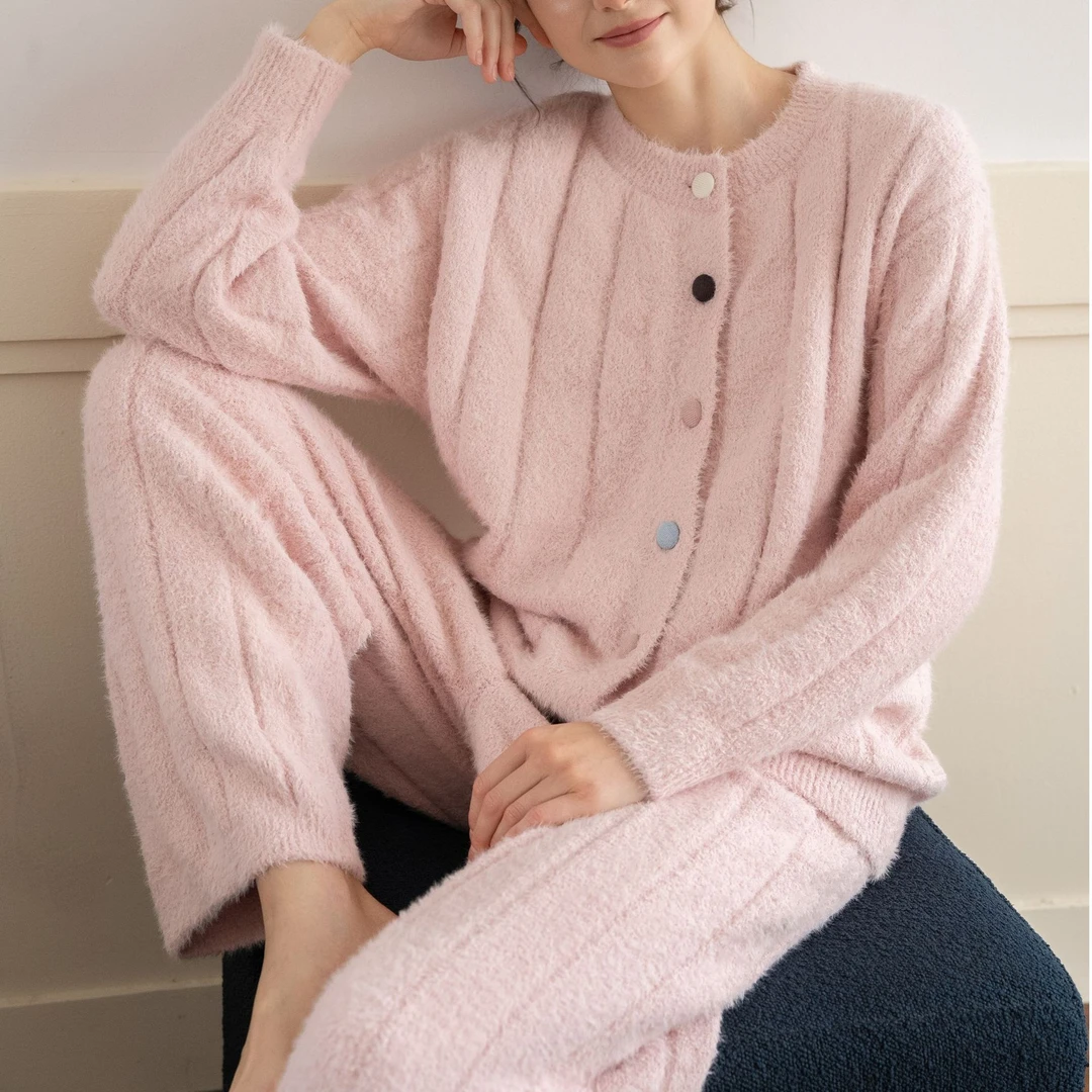 Mango Time【绒睡衣】- 家居服冬季时尚女士舒适睡衣复古加厚柔软