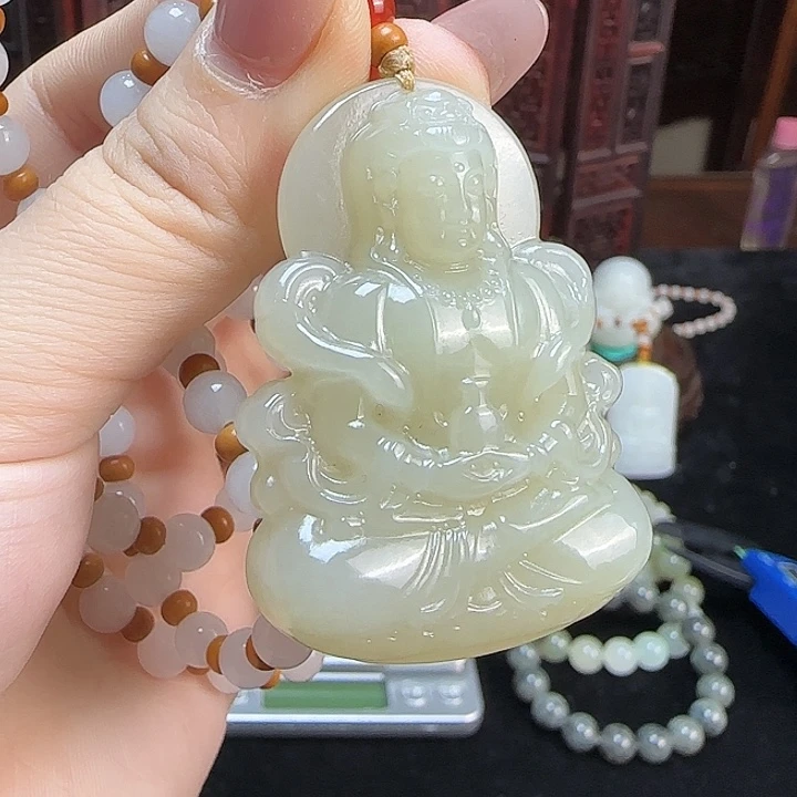 和田玉未镶嵌颈饰定制发货