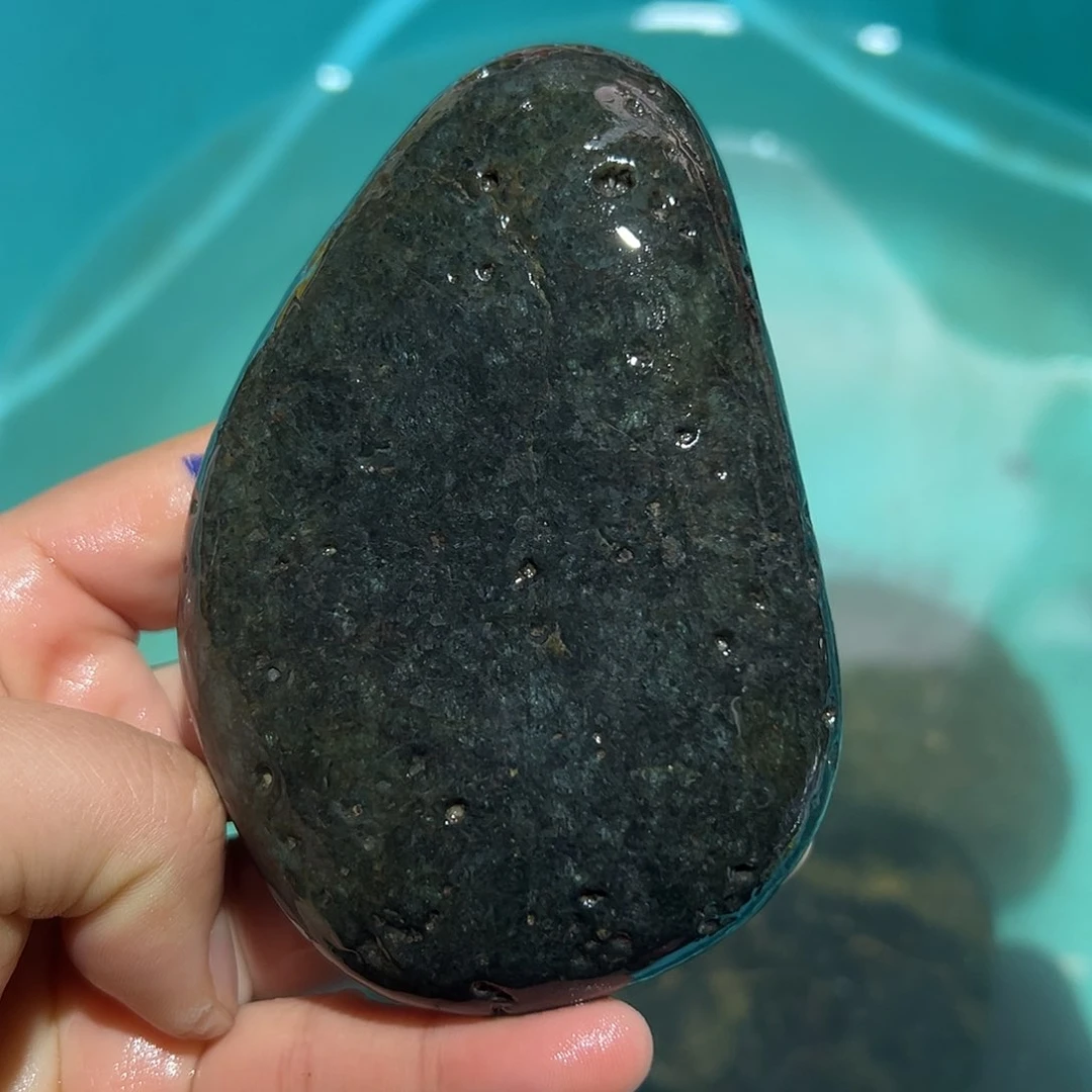 未镶嵌蛇纹石玉西藏藏玉药王石鸿*