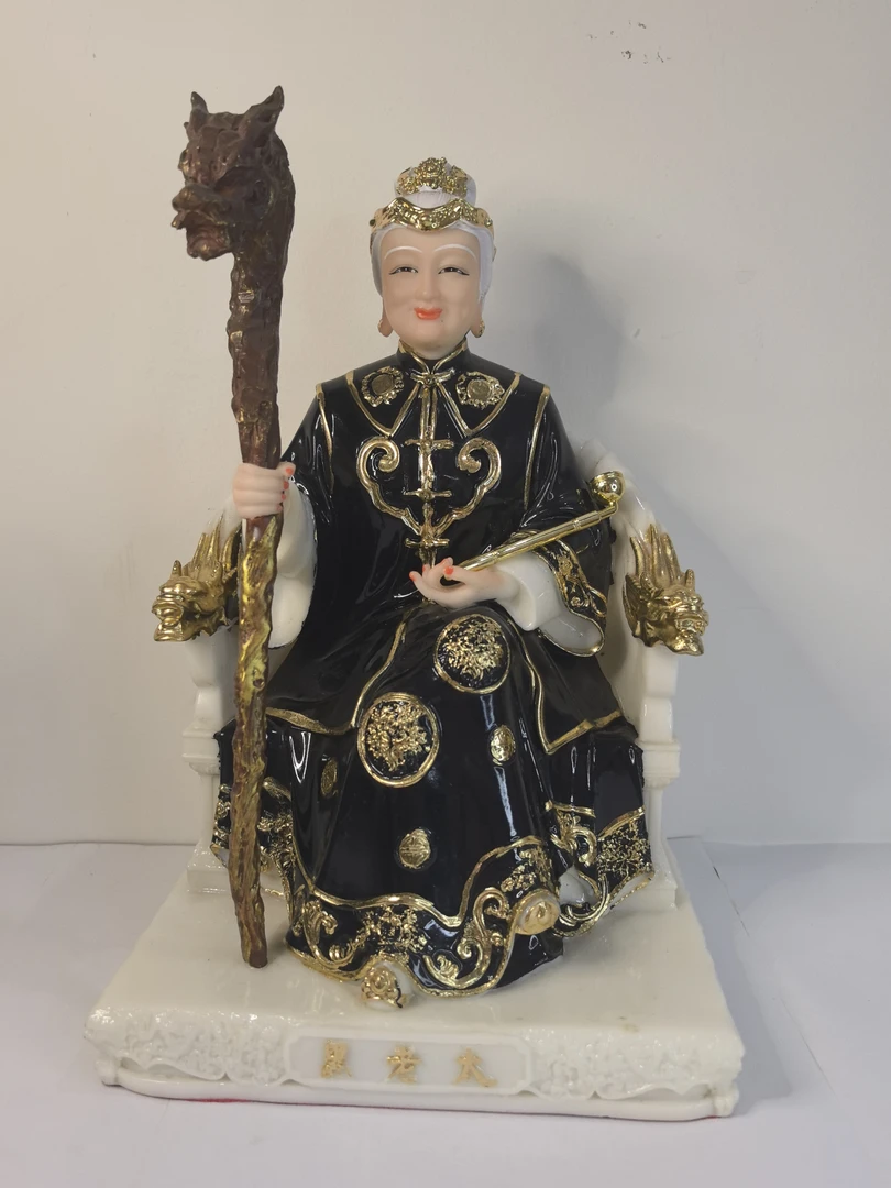 汉白玉黑老太太像黑妈妈  黑奶奶家用类工艺品人物摆件（结缘）玄关