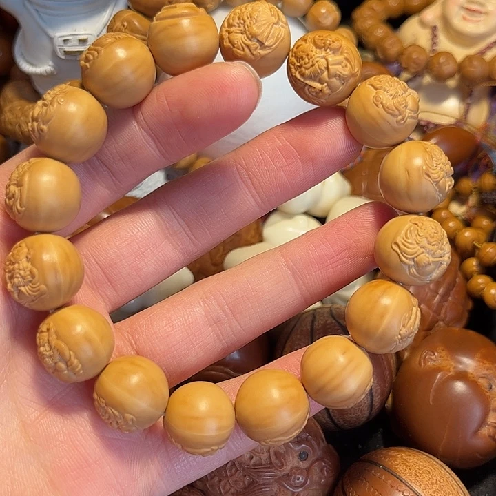 手串/手链橄榄核猴头浮雕钟馗