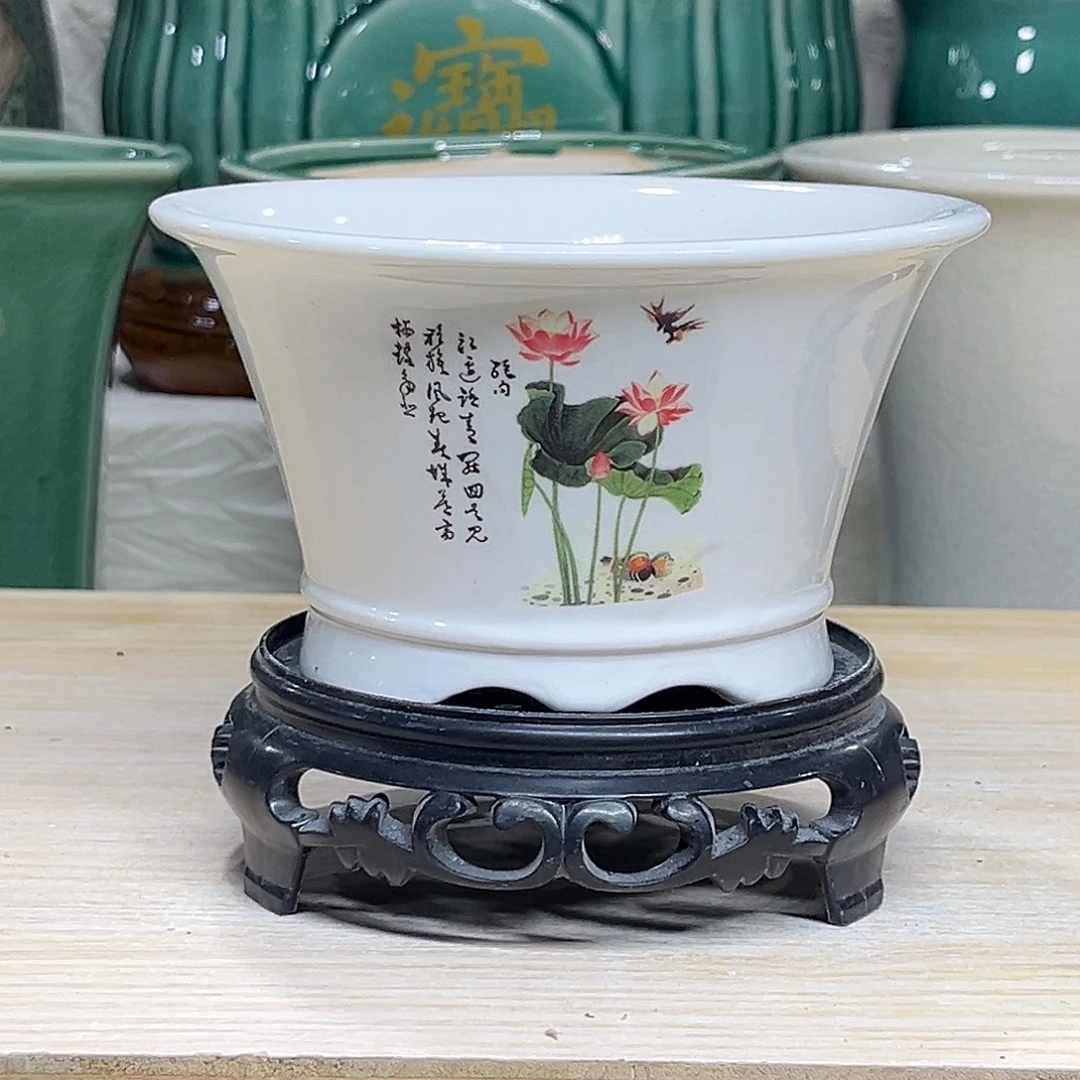 陶瓷绿植多肉微瑕花盆口径13*7.5