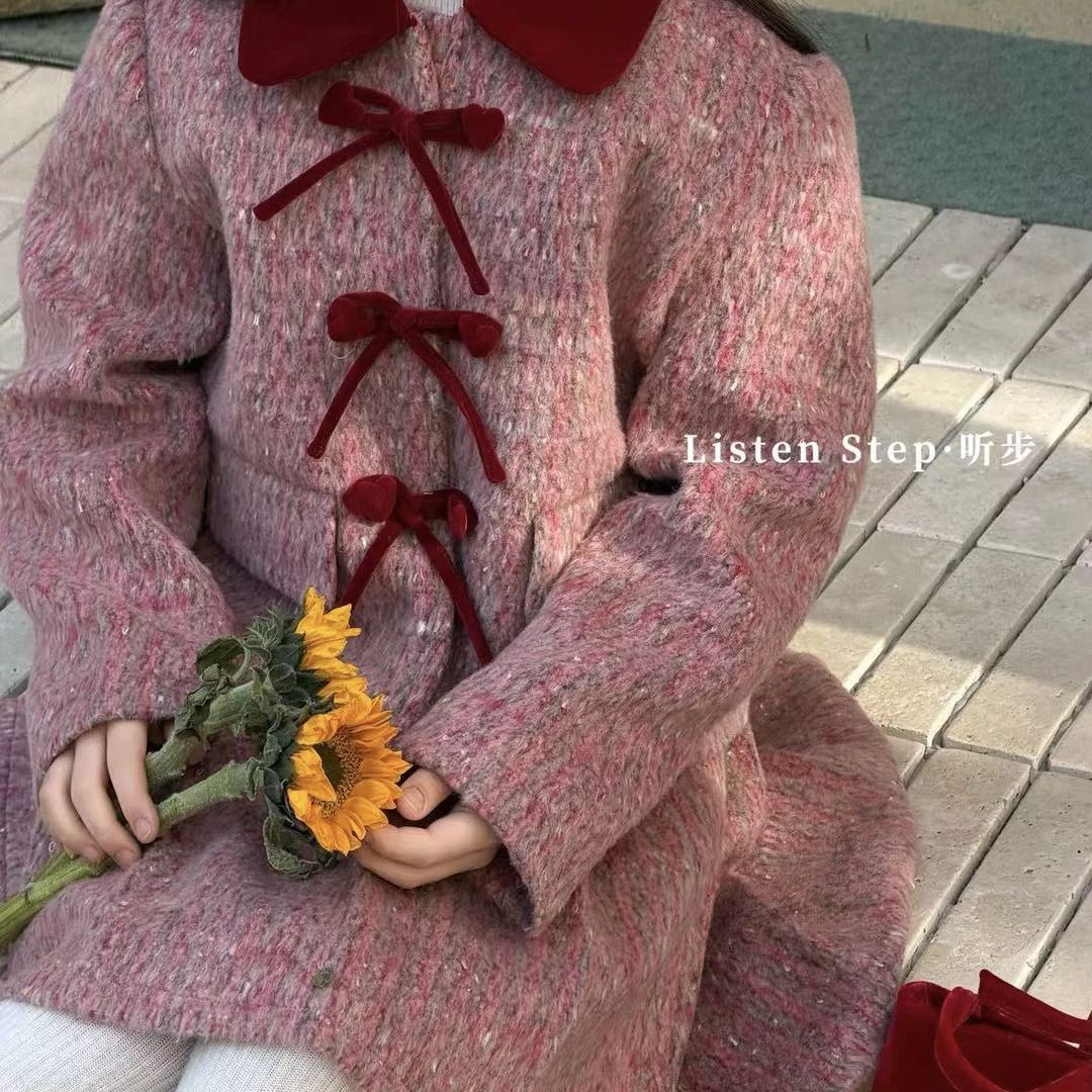 8317儿童年款毛呢套装