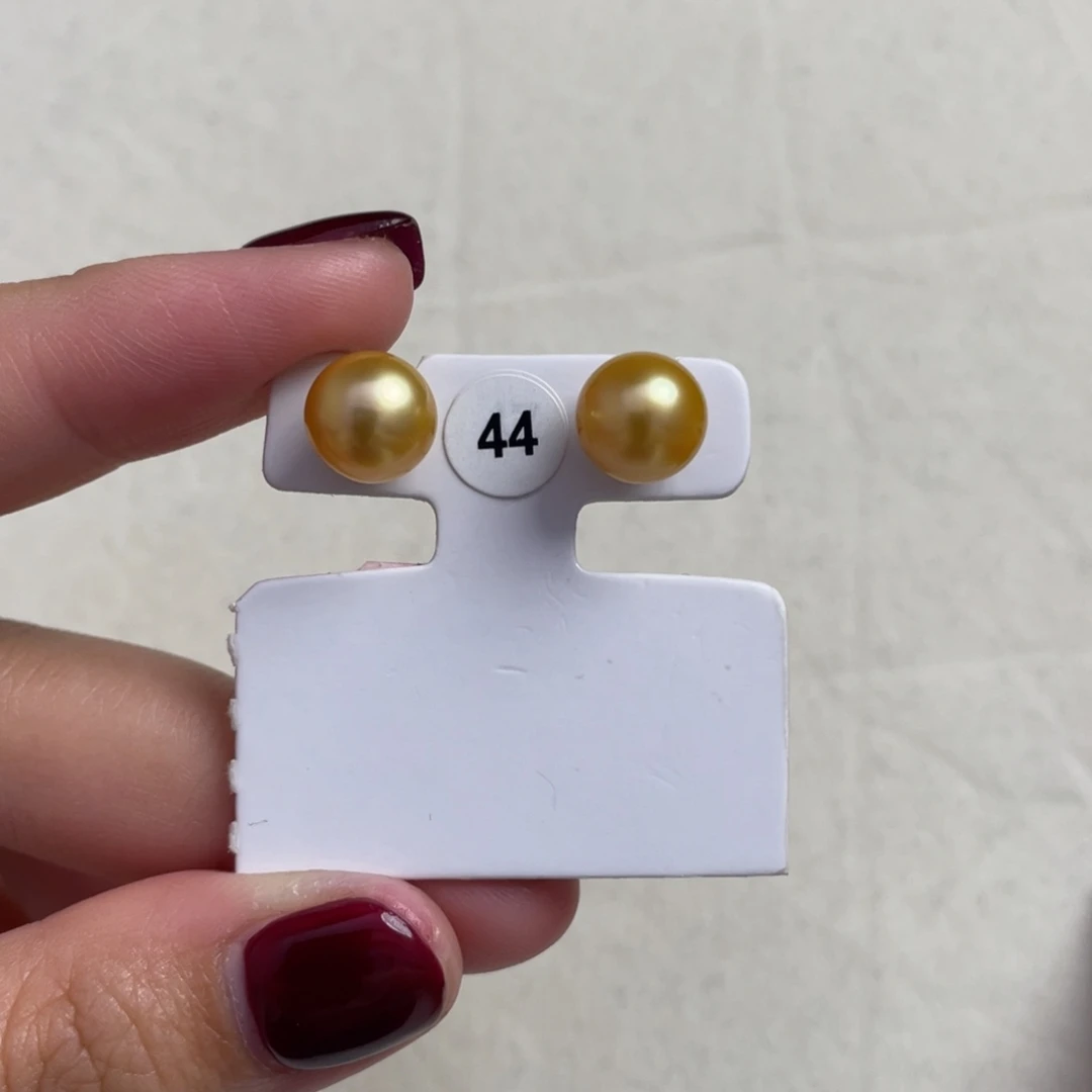 海水珍珠耳饰18K金镶嵌