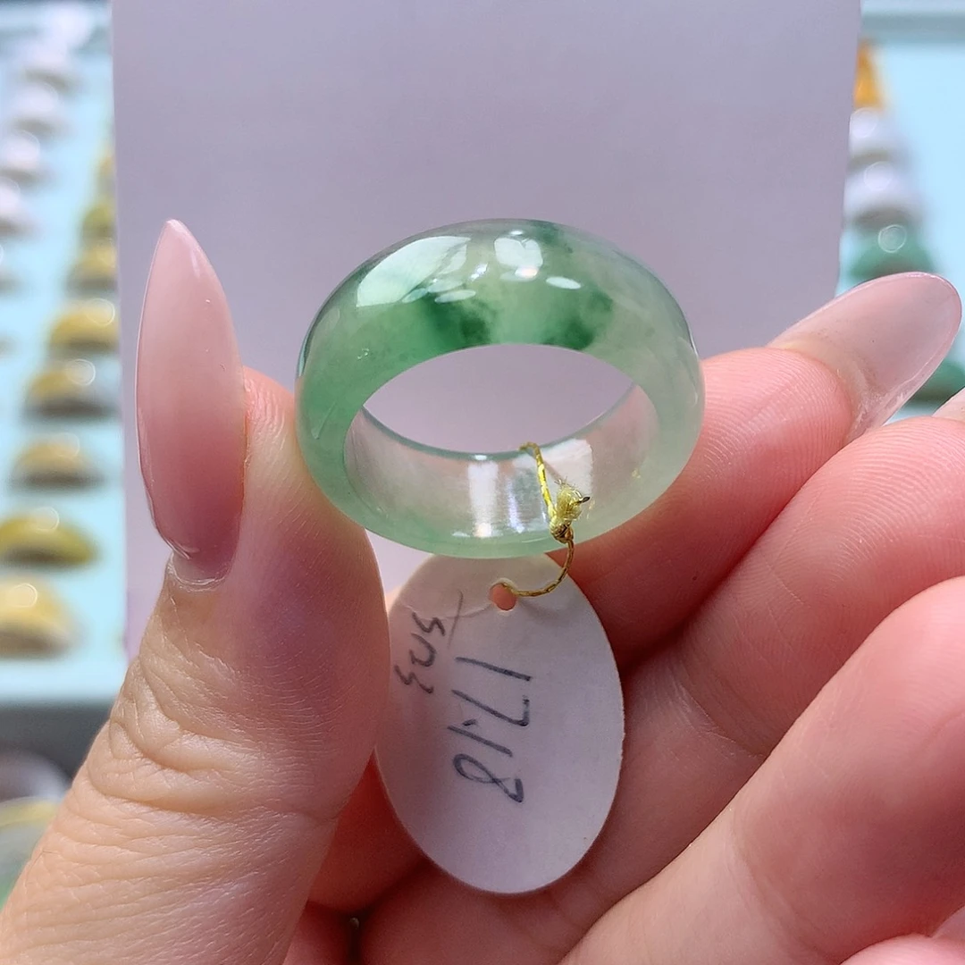 未镶嵌戒指翡翠1718圈