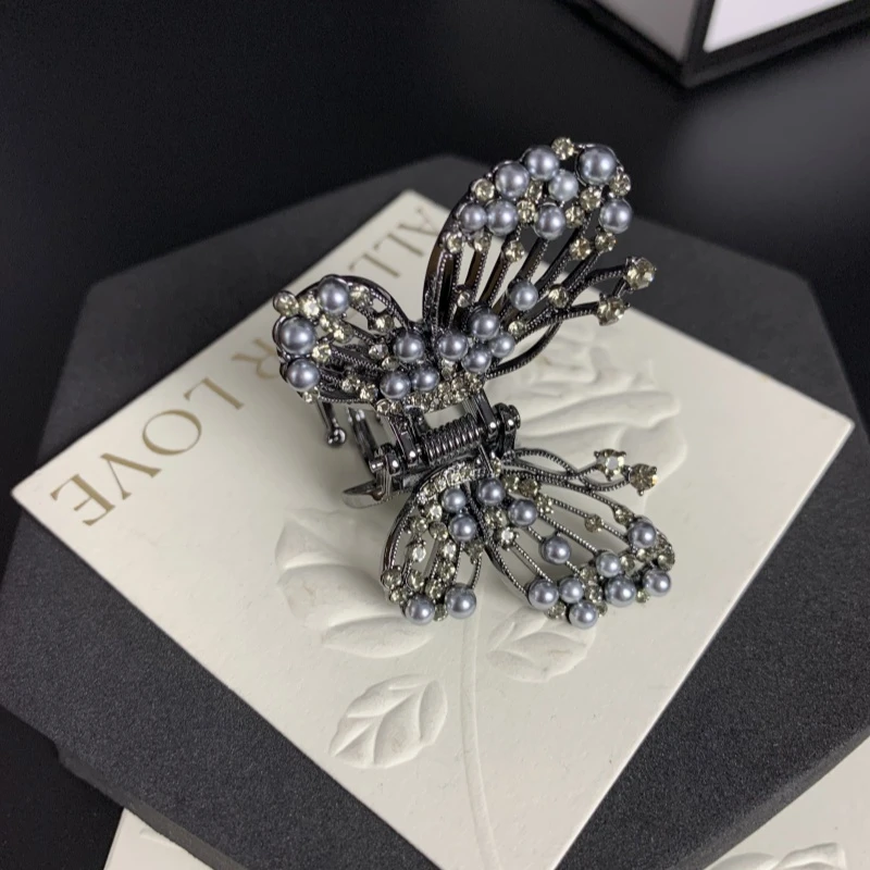 K440【金闪闪】立体蝴蝶名媛半抓夹