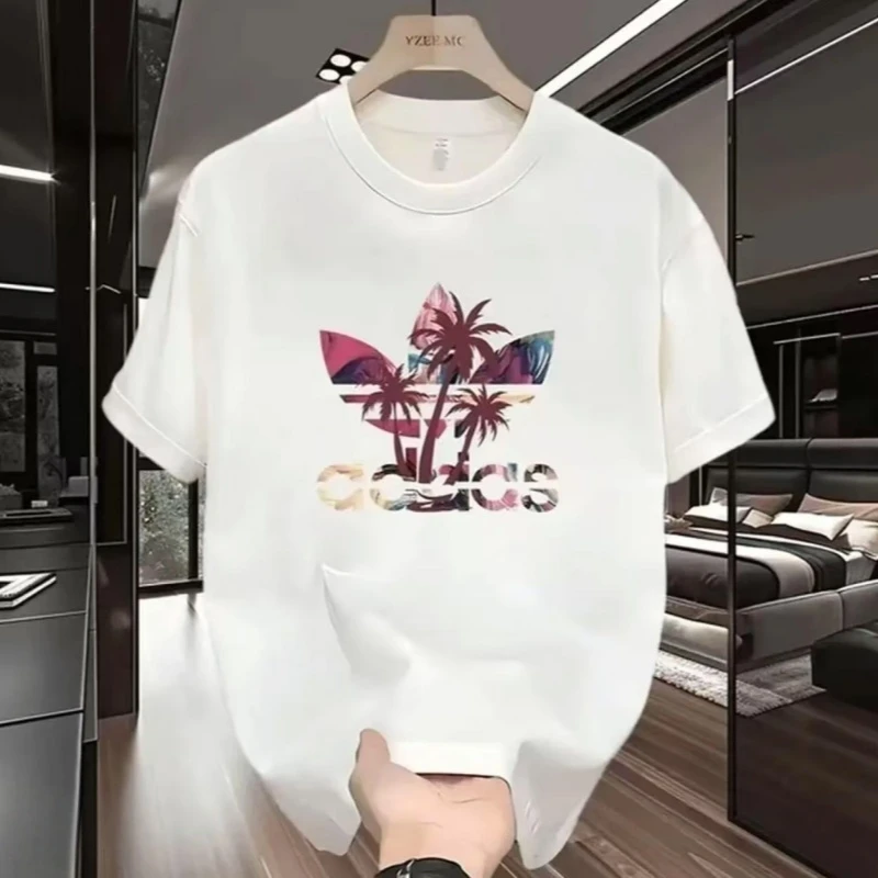 短袖男夏季恤新款男女情侣半袖宽松运动体恤上衣打底衫5-5