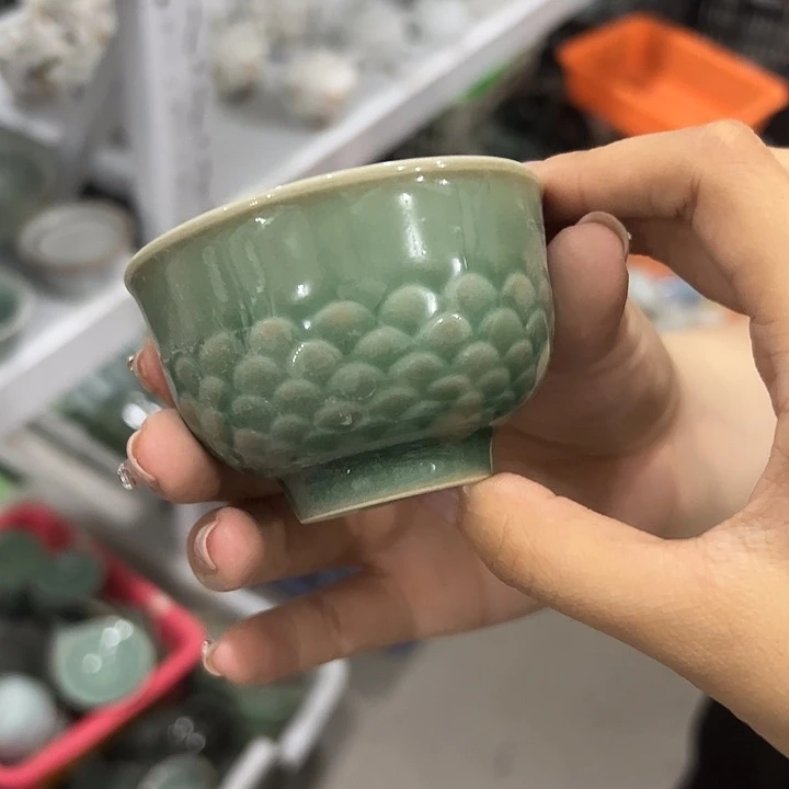 龙泉云间青瓷小米茶器