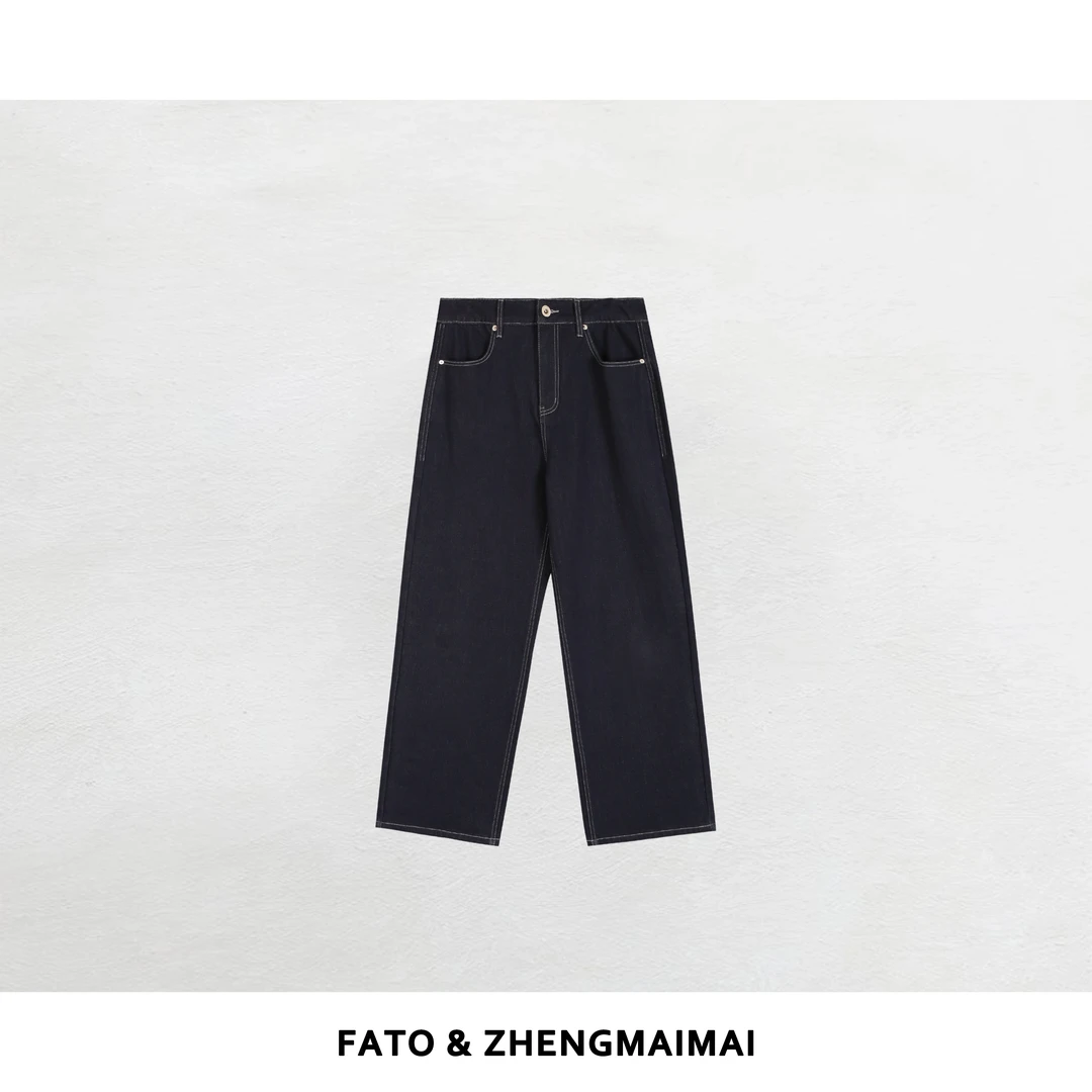 郑买买 明线蓝牛 秋冬新款经典气质百搭洋气牛仔裤 QX51024K1