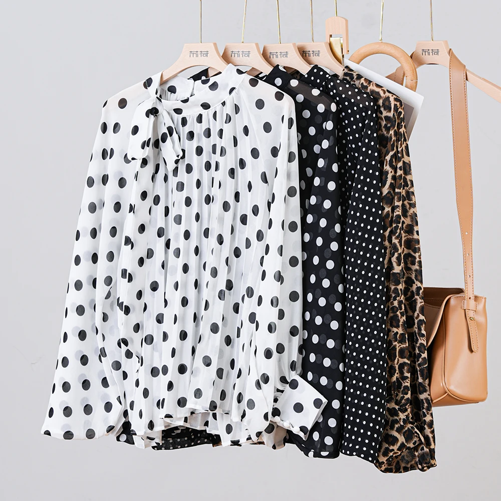 【禾素】夏季韩版时尚百搭通勤风宽松显瘦蝴蝶领结衬衫上衣