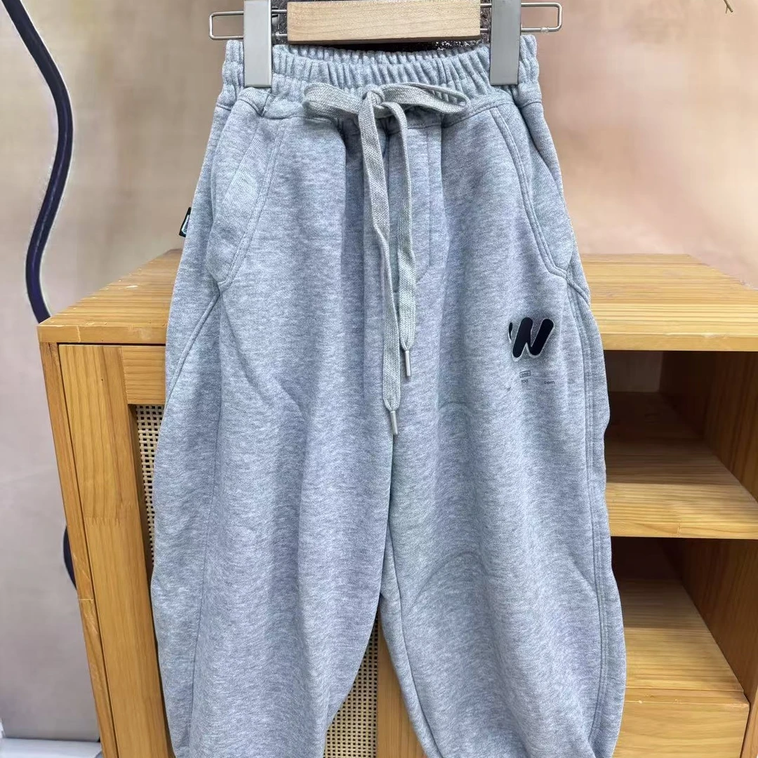 【实体专柜】NJJ88051前印字母N加绒休闲卫裤【120-160】