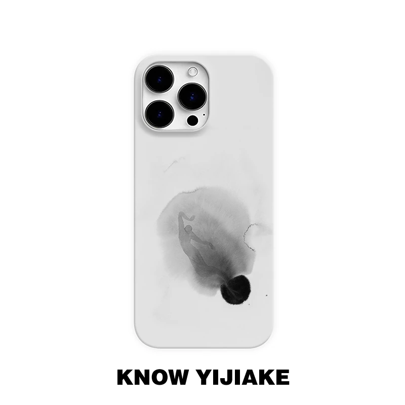 淡墨一滴适用苹果17pro手机壳16promax华为小米15oppo套vivo艺术