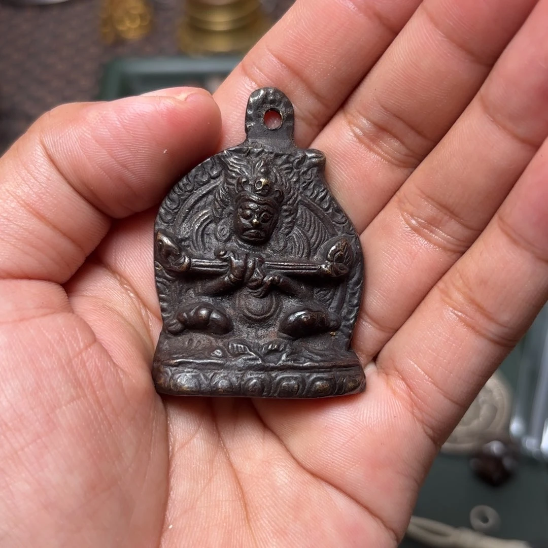 铜星月菩提吊坠项链