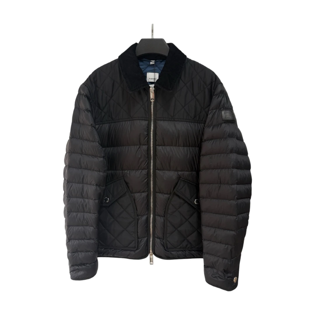 99新 BURBERRY/博柏利 手臂皮牌棉服外套/L码/256223