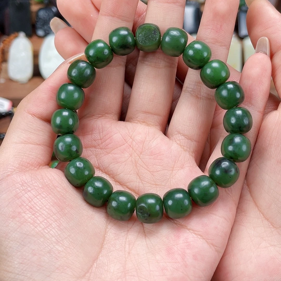 ****头和田玉未镶嵌手链和田玉碧玉老10/11