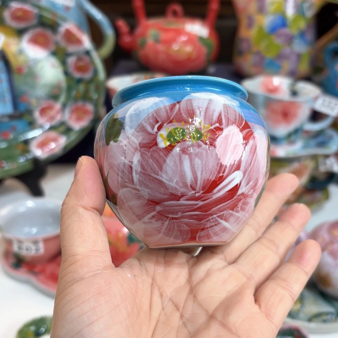 景德镇手绘高温釉下彩陶瓷茶具