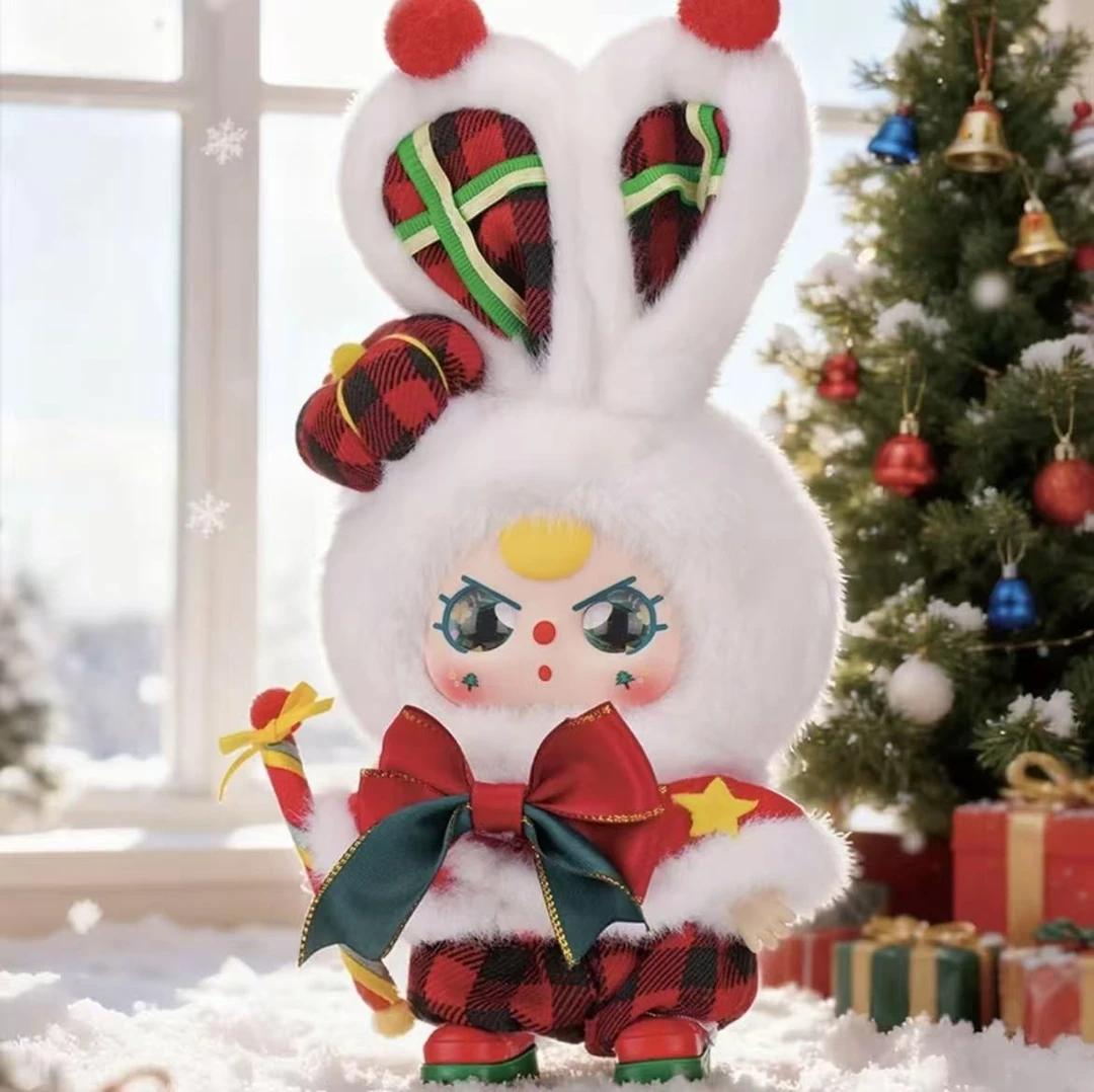 娃三岁 2025新款圣诞快乐系列潮玩毛绒盲盒礼物娃娃