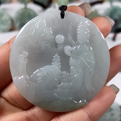 翡翠颈饰未镶嵌观音福利