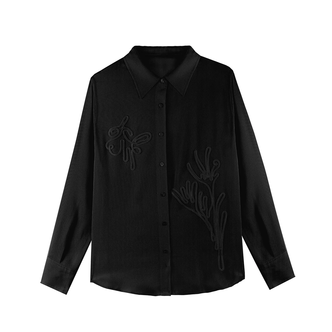 重工绣花整件衬衫YJHY-H921292