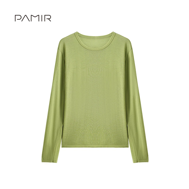 [楊楊专属]PAMIR春夏新款女圆领精纺羊毛 针织衫 PZ172
