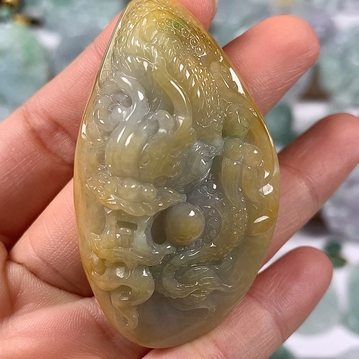颈饰未镶嵌翡翠随形龙行天下福利卡厚15+