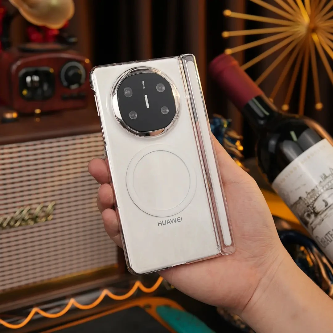 适用于华为MateX6超薄透明中轴磁吸手机壳散热防摔MateX5/X3裸机