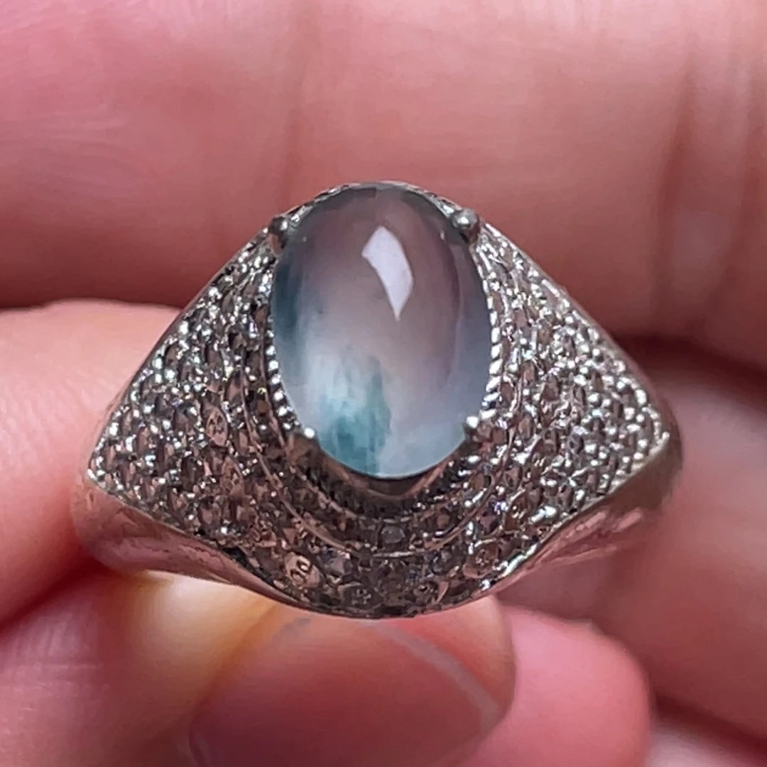 翡翠戒指未镶嵌纯天然缅甸翡翠